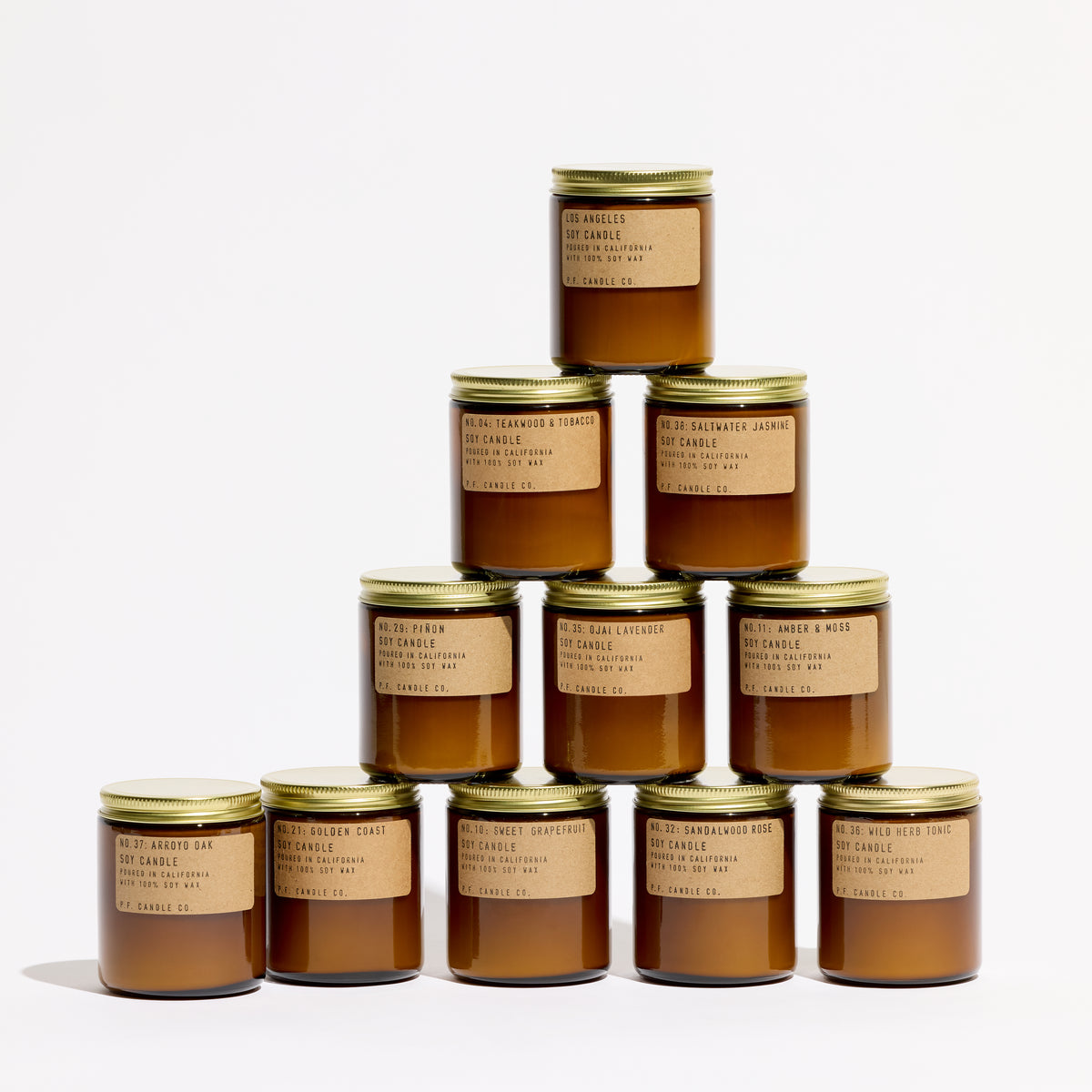 P.F. Candle Co. All The Classics Bundle - Product - Whether you're already a fan of our Classic Line or you're looking to find your new signature scent, try them all with this bundle that includes 10 7.2 oz Standard Candles in each of our current Classic Line scents