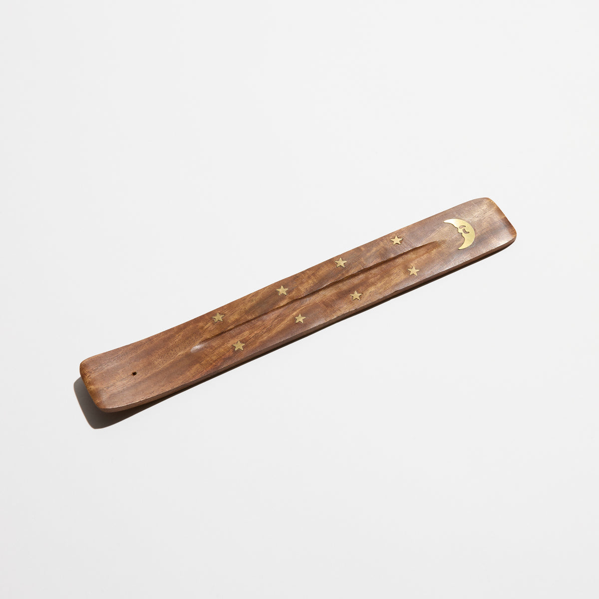 product image of Brass Inlay Wood Incense Holder